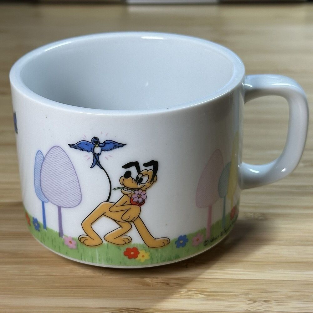 Vtg Walt Disney Pluto Porcelain Drink Coffee Tea Cup Japan Collectible DD 8oz